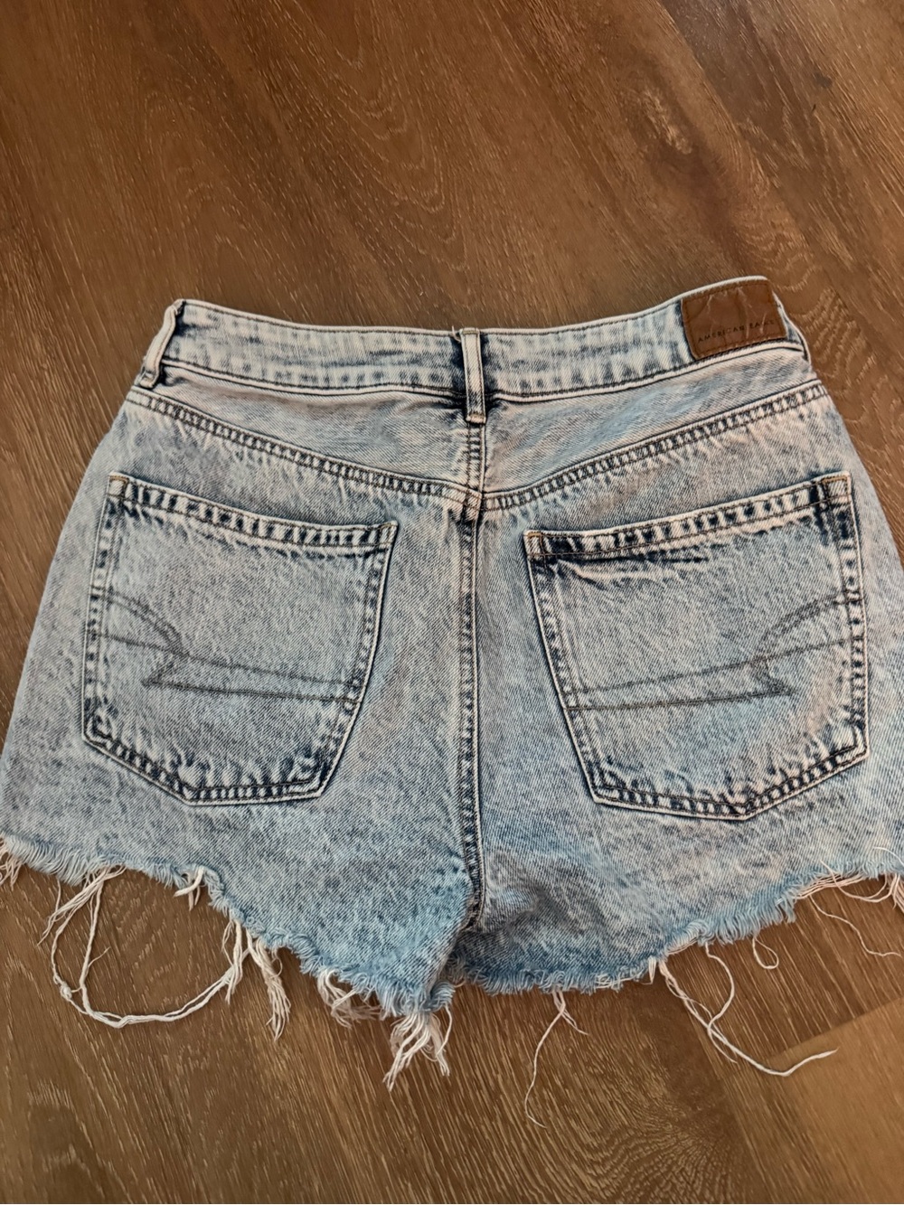 American Eagle Outfitters Light Blue Distressed Denim Shorts - Picture 5 of 5